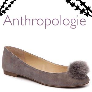 Anthropologie Pom Pom Ballet Flats